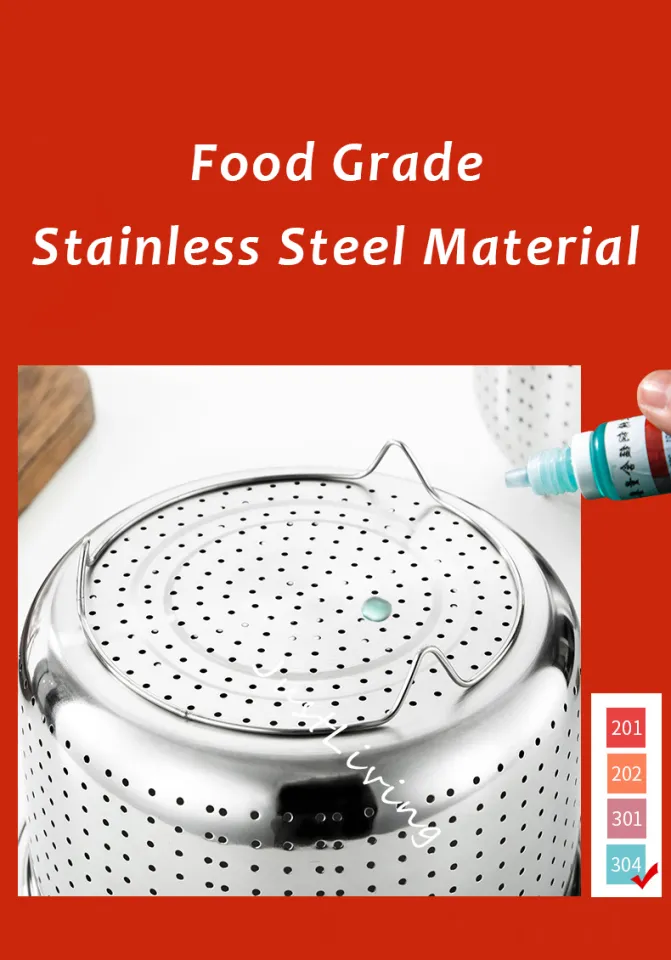 Stainless Steel Steamer Basket Divider Insert - 10.5cm 3-Section Removable Divider For Vegetables