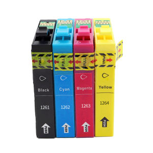 Compatible T1261 T1262 T1263 T1264 Ink Cartridges Replacement for Epson Stylus NX330 NX430 WorkForce 545 635 845 WF-7010 WF-7510 Printers Black/Cyan/Magenta/Yellow 4 Colors