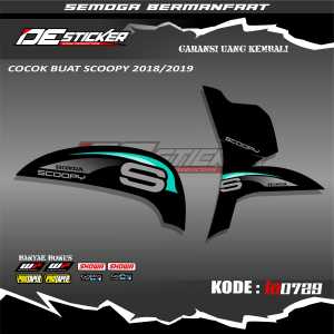 STICKER STRIPING SCOOPY 2017 2018 2019 (LA0729) VARIASI STIKER STRIPING MOTIF NEW SCOOPY 2017-2019 WARNA LENGKAP