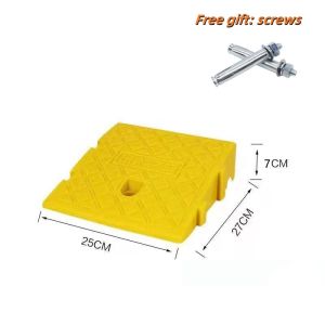 CKA*High Quality PE Material Step Mat Ramp Heavy Duty Car Ramp Uphill Threshold Mat Triangle Pad Speed Bump For Car Truck Bike Motorcycl Stair Ramp Mat Roadway Extension SlopeMaluki Step
