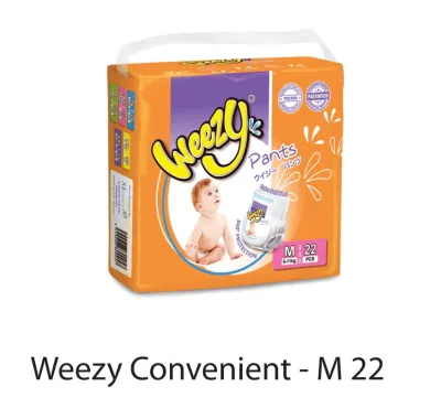 Weezy Disposable Baby Diaper Pants - Travel Pack (S26 / M22 / L20 / XL18 / XXL16)