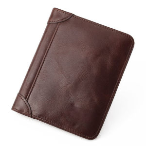 Dành Cho Nam Ví Ngắn Mỏng Cho Nam Bằng Da Bò Thật Ví Đựng Thẻ Ví Gấp Ba Công Sở Thời Trang