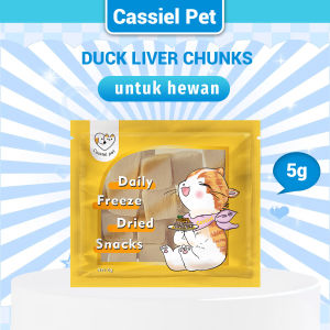 Cassiel Pet FREEZE-DRIED Snack Kucing/Anjing/Hamster: Potongan Daging Bergizi untuk Nutrisi &Latihan