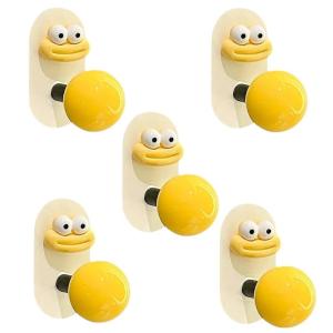 5pcs Plastic Bathroom Hooks for Towels and Accessories Clothes Hangers with Strong Load Capacity Plastic Hanging Hook