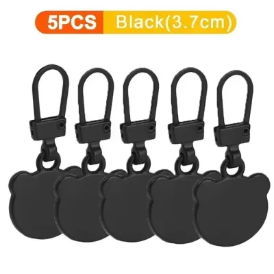 5Pcs Metal Zipper Puller Tap Slider DIY Sewing Zipper Sliders Replacement Universal Instant Repair Zipper Head for Clothing Bag