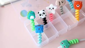 Pelindung Kabel 卡通数据线保护套 Cartoon Cable Protectior 可爱小动物造型固线器数据线保护线套防折断保护器 Cute Charger Wrap Winder