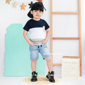 Lily And Clark Celana Jeans Pendek Basic Keren Warna Light Blue JP01