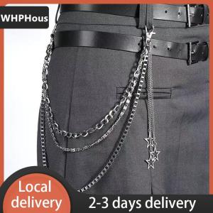 [COD] WHPHous Ship within 24 hours Punk Fashion Star Waist Chain Simple Tassel Pants Chain Personalized Hip Hop Multilayer Waist Chain Clothing Accessories Gifts