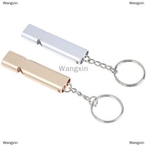 [COD] Wangxin นกหวีดอลูมิเนียมอัลลอยด์ฉุกเฉินสำหรับเอาชีวิตรอดเครื่องมือเดินป่าตั้งแคมป์กลางแจ้งพร้อมพวงกุญแจ