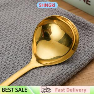 SHNGki Stainless Steel Ladle Household Tableware Household Spoon Feel Comfortable Long Handle Small Spoon