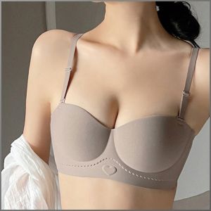 Seamless Underwear Bra Fit Before and After Wearing Strapless Bra Shape Your Body not Fall Off Soft Support High Elasticity