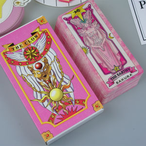 59Pcs/Box Card Captor Sakura Clow Cards and Manual English Trading Card Game Collectible Kids Toys Gift Birthday Gifts for Kids
