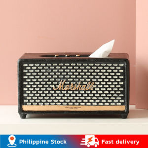 💥Dream Best🔥 American Retro Speaker Tissue Box Living Room Coffee Table Decoration Light Luxury Tissue Box Decoration Storage Box