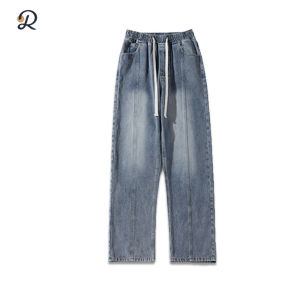 Relens กางเกงยีนส์ขายาว ยีนส์ฟอก วินเทจ เอวยางยืด กระเป๋าหน้า/หลัง M-2XL *พร้อมส่งทุกวัน* ทรงกระบอก รุ่นT3044