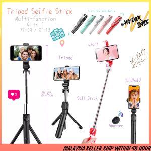 Selfie Stick With Tripod Led Light Bluetooth Remote Control Foldable Handheld Monopod Mobile Phone Selfie Stick