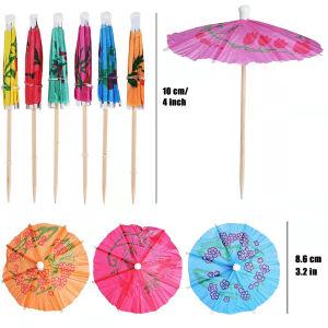 10cm Small Umbrella Fruit Sign Plate Decorative Flower Umbrella Handicraft Ornament Umbrella Toothpick