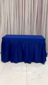 PLEATED TABLE CLOTH with Skirting Design Catering Buffet Table FoldingTableCloth