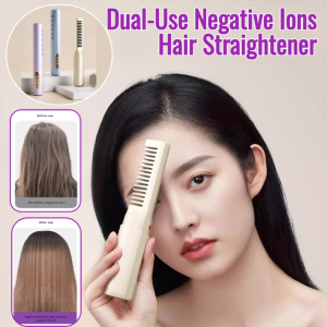 Dual-Use Negative Ions Hair Straightener Portable Wireless Hair Straightening Comb Electric Straightening And Curling Iron Hair Curler
