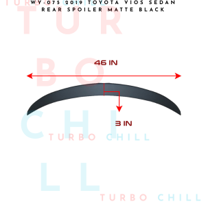 WY-075 2019 Toyota Vios Sedan Rear Spoiler matte black