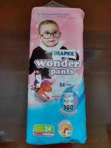 แพคกลาง ยกลัง 4 แพค ผ้าอ้อมเด็ก ไดเพ็กส์ วันเดอร์ แพ้นส์ (กางเกง) Diapex Wonder