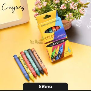 Crayon Krayon 6 12 24 Warna Pensil Crayon Pencil Warna Anak Oil Pastel Alat Menggambar Dan Mewarnai