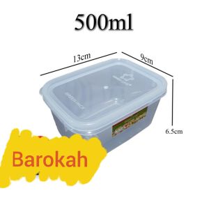 GreenLine Kotak Makan Plastik Tebal 500 ml|Kotak makan HARGA 6 PCS | Kotak maman serbaguna