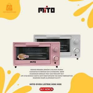 MITO Oven Listrik Mini MO20 11L Wood Pemanggang Kue