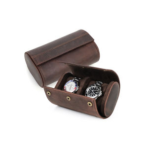 Genuine Leather 3/2/1 Slots Watch Roll Case High Quality Nubuck Cow Leather Watch Storage Jewelry Organizer Display Box