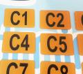 Acrylic Table Numbers Code with Alphabet A B C D E Nombor Meja dengan Huruf for Restaurants. 