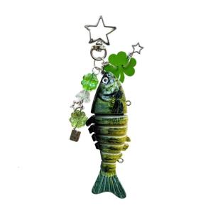 Portable Fish Shaped Key Ring User Friendly Material Artistic Design Practical Ornament For Travel Enthusiasts