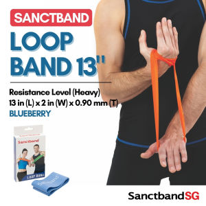 Sanctband Resistance Loop Bands 13" Loop Resistance Band Heavy Resistance Bands Blueberry Exercise Bands Level 4 Resistive Bands M size Exercise Band