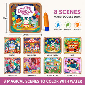 Watercolor Painting Book set for Kid DIY Painting Book Mark for Toddlers Drawing with Brush