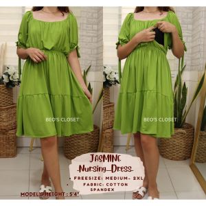 BEOSCLOSET PLUS SIZE JASMINE NURSING BREASTFEEDING MATERNITY DOLL DRESS freesize fits MEDIUM-2XL