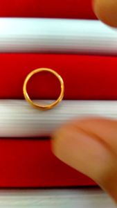 Cincin Kawin Belah Rotan Tempahan Lapis Emas 24k