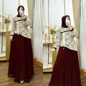 Sabrina Dress Mix Brukat Premium / Gamis Brukat BCB