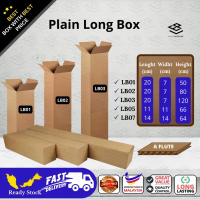 Plain Carton Long Box Big Box Small Box Packing Box Packaging Box Paper Box Kotak Box Carton Box