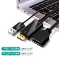 สายเคเบิ้ลอะแดปเตอร์แปลง Hdmi To Displayport 2160P 4K Male To Female พร้อม Usb. 
