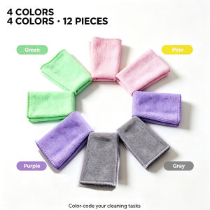 MJ-3030 Ultra-Fine Fiber Towels Soft Absorbent Reusable 12 Pieces per Pack 30 x 30 cm