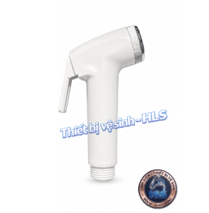 Đầu xịt vệ sinh HLS tay cò màu trắng đầu bạc dùng cho toilet vòi xịt vệ sinh phụ kiện nhà tắm