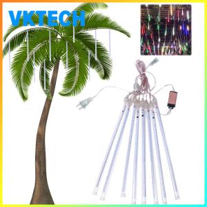 8Pcs Waterproof LED Meteor Shower Rain Lights 30CM Colorful Fairy String Lights for Celebrations and Events