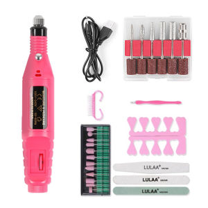 Electric Nail Drill Machine Nail Kit Rechargeable Nail Drill Machine Set Nail Manicure Set Various Grinding Head Set Manicure Tools