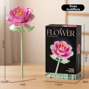 ABS Plastic DIY Building Block Flower Bouquet Educational Toy Home Decor Birthday Gift for Girls