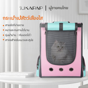 กระเป๋าเป้สัตว์เลี้ยง เป้แมว กระเป๋าเป้สะพายหลัง เป้แมวขนาดใหญ่