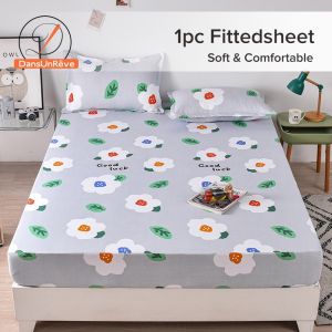 Dansunreve ชุดเครื่องนอนลายดอกไม้ผ้าปูเตียงแบบพอดีผ้าปูที่นอนพอดีเนื้อนุ่ม500TC ระบายอากาศได้สำหรับเตียงขนาดควีนไซส์/คิงไซส์/ซูเปอร์คิงส์