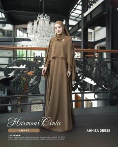 Gamis Sarimbit Harmoni Cinta Annisa Dress Terbaru Bahan Ceruty Babydol Aplikasi Payet Gamis Abaya