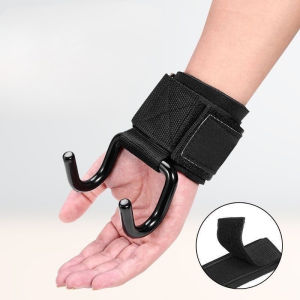 Low Price【Wrist Support Band Hook】Power Hook Grip Hook Trainer/Pull-Up Power Hook Fitness Wrist Hook Belt Hook Glove Aid/Mens Horizontal Bar Power Belt Hard Pull Fitness Equipment引体向上助力挂钩握力钩训练器