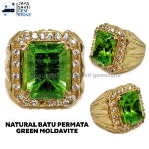 Natural Batu Permata Green Moldavite GM01