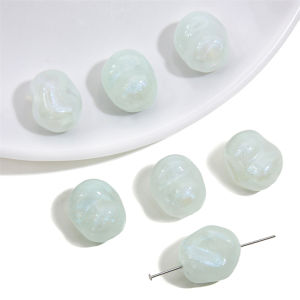 10Pcs 14x16mm Colorful Irregular Shaped Acrylic Pearl Luster Beads Charm for Bracelet Earring Necklace Keychain DIY Jewelry Making