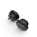 Meter Volt Paparan LED Kereta, Meter Voltan Paparan Digital DC 5-48V dengan Suis Skrin Sentuh Meter Volt Panel Bulat Digital untuk Motosikal Kereta Lori Bot, Biru. 