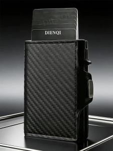 Genuine Leather RFID Card Holder for Men Minimalist Leather Credit Card Wallet with Coin Purse and Cash Slot Travel Small Purse2026